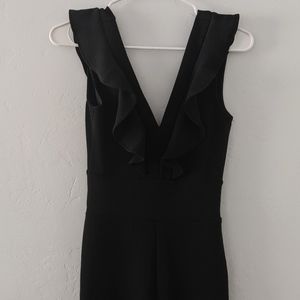 Almost Famous Black Ruffled Jumpsuit
